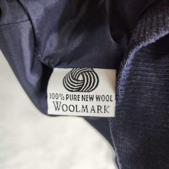 Womens Vintage Navy Blue Pendleton Wool Jacket Full Zip Up Long Sleeve Size 8 - Picture 7 of 11